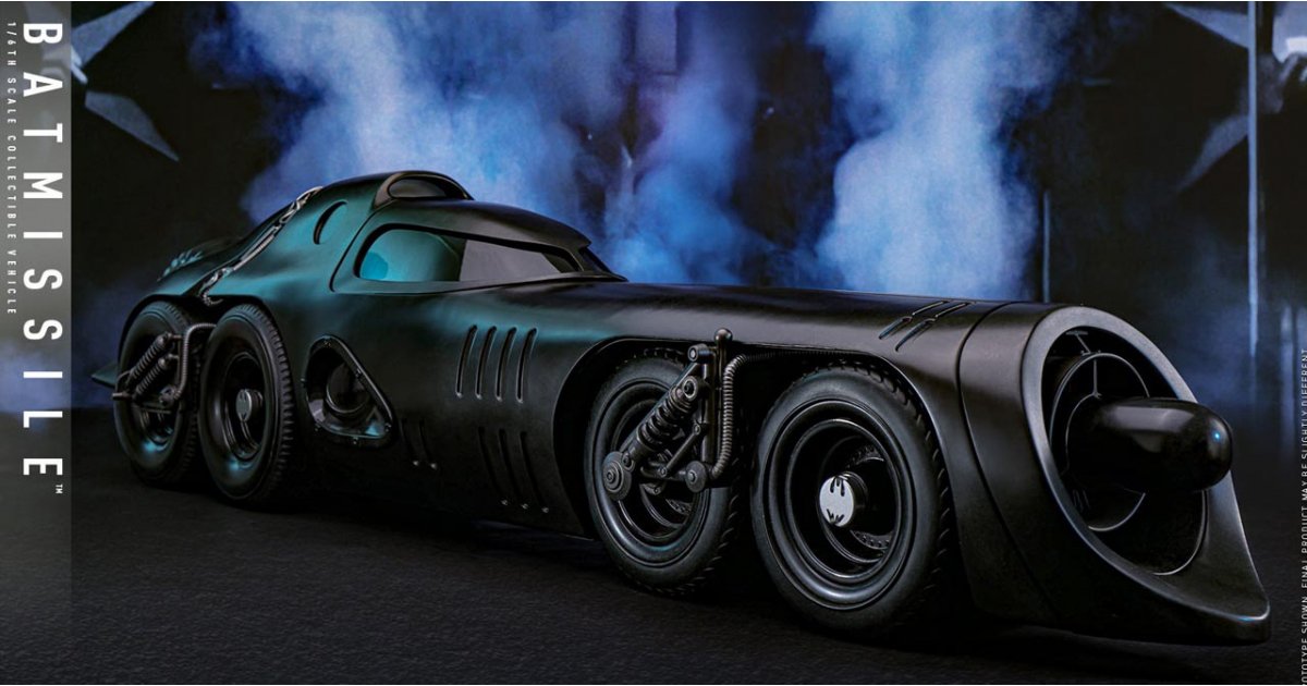 Le modèle Batmobile Batmissile d'un mètre de long est en précommande