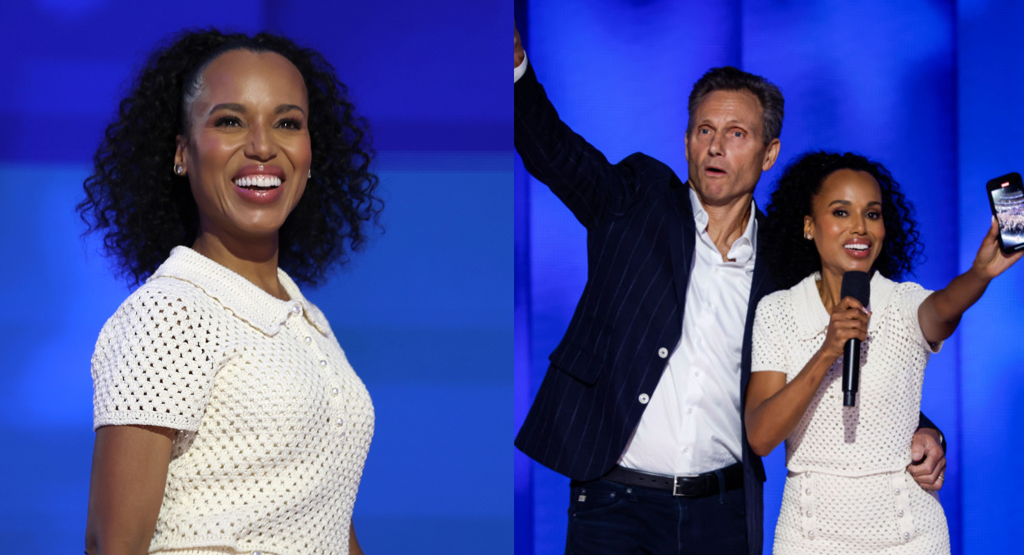 Kerry Washington favorise le luxe durable dans le polo et la jupe au