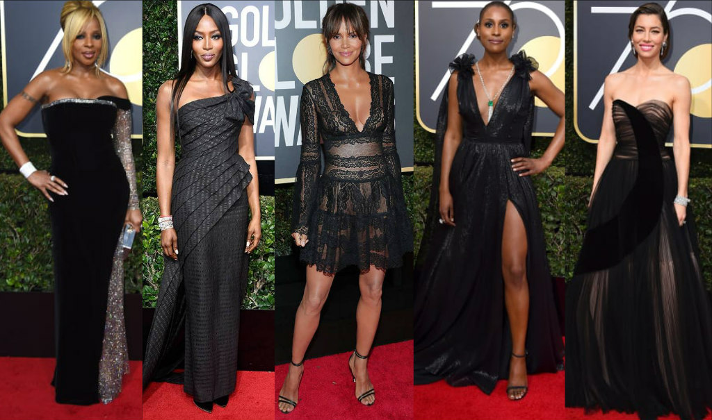 75e Golden Globe Awards : Halle Berry, Naomi Campbell et d'autres offrent du GLAM ! en noir sur le tapis rouge