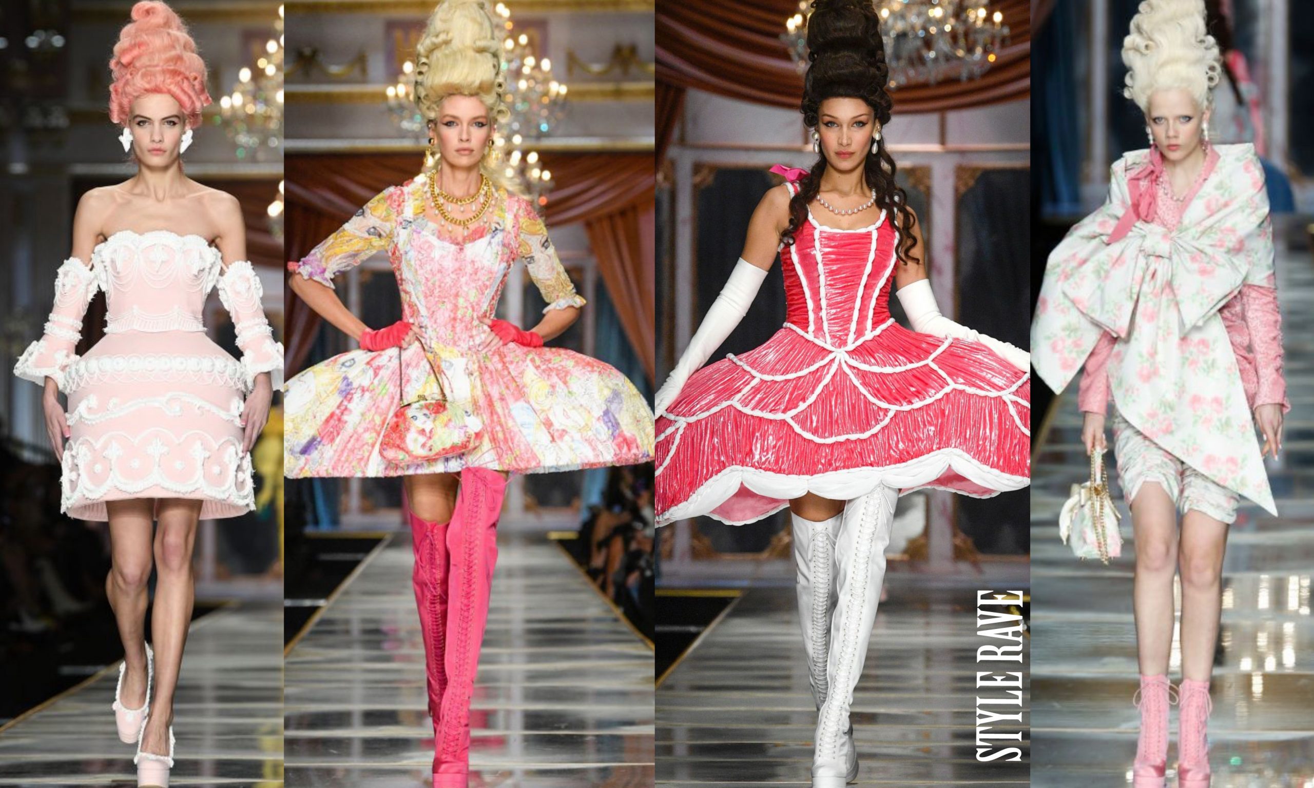 La collection Moschino automne 2020 prouve la dent sucrée de Jeremy Scott pour la mode du 18e siècle