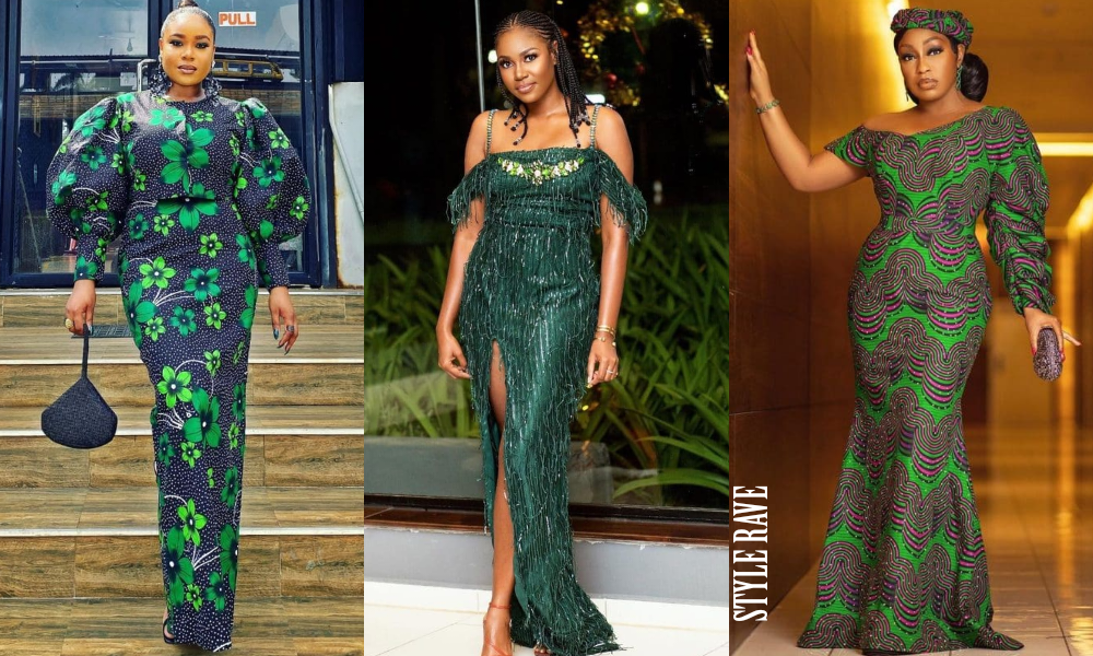 ICYMI: Quand le code est vert : laissez-vous inspirer par ces 17 styles Aso Ebi inspirés des célébrités